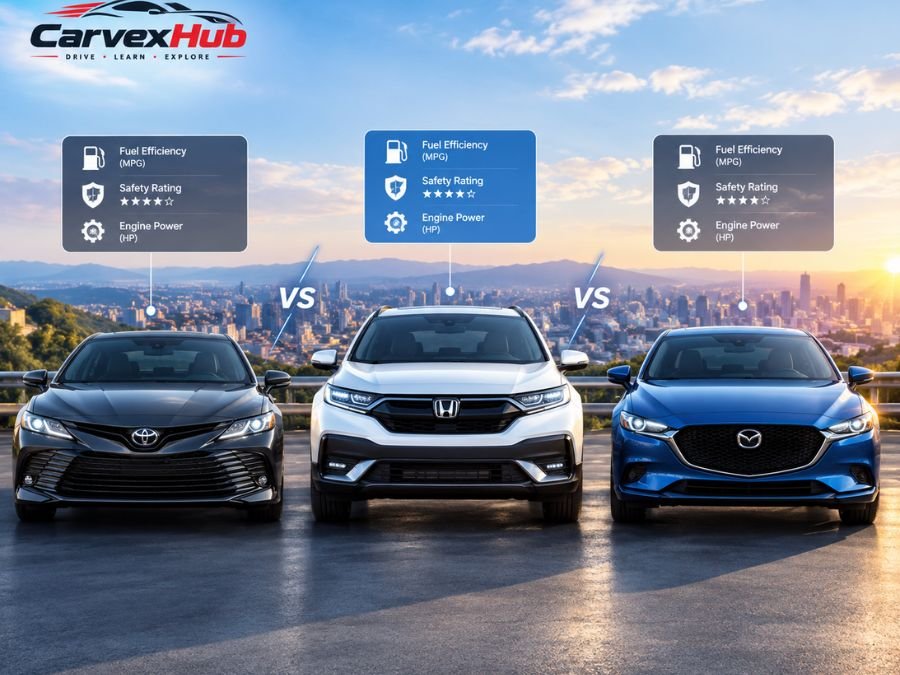 comparing new cars before buying